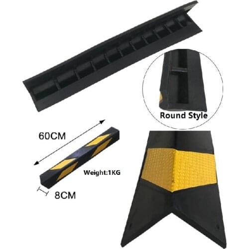 60CM*8CM PVC Reflective Rubber Corner Guard Anti Collision Tape For Underground Garage Parking Lot Crashproof Warning Signs