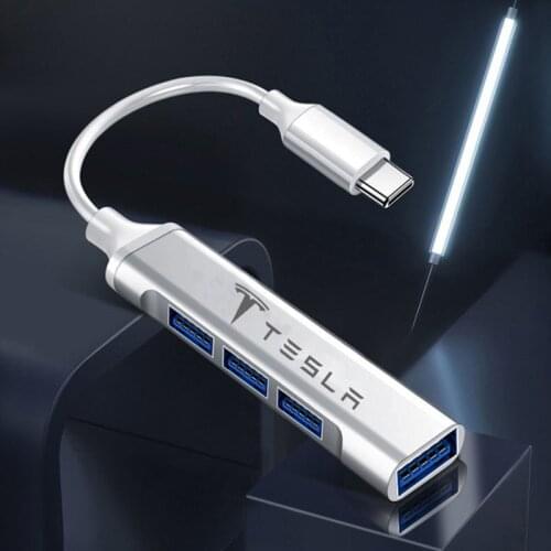 Car Charging Cable Adapter Typec To USB Rear Converter Head Data Cable for Tesla Model3 Model X Model S Model Y Car Accessories