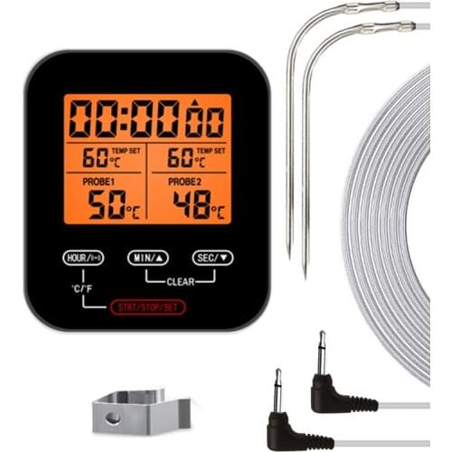 Wireless Meat Thermometer,Digital Remote Food Cooking Meat Thermometer for BBQ Grill Smoker Oven Kitchen