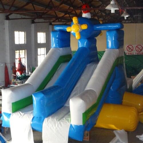 Cheap Giant inflatable PVC long slide amusement park