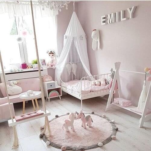 House Design Kids Area Rug - Baby Infants Crawling Mat Cotton Teepee Tent Play Game Carpet Nursery Play Rug Photo Background Pad