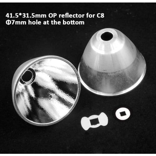 XML2 XP-L 41.5x31.5x7mm Aluminum alloy OP SMO Reflector for C8 Flashlight,with gasket