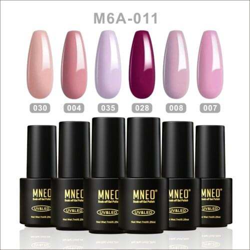 Semipermanent Enamel Gel Nail Polish 6 Pcs Set Red Pink Gel Varnishes Esmaltes Paint Pack Wholesale Manicure Art Pastel Kits