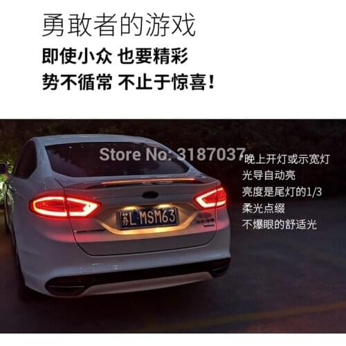 For Ford Mondeo 2013 2014 2015 2016 2017 ABS Plastic black white Color Rear Roof Spoiler Wing Trunk Lip Boot Cover Car Styling