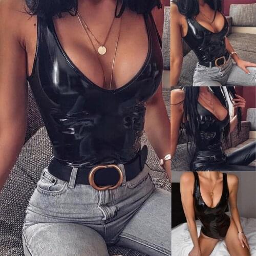 Latex Catsuit Lingerie For Sex Porno Leather Bodystocking Erotic Clothes Jumpsuit Sexy Pajamas Teddy Lingerie Bodysuit For Sex