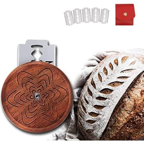 KB Metal Dough Scraper Round Hand Crafted Bread Lame Bread Decorating Tool Dough Scoring Tool Dough Box Knife Bread Razor