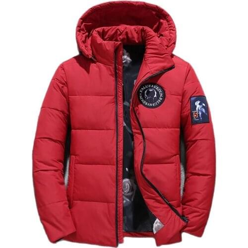 Mens Down Jacket,Winter New, Mens Casual Down Jacket, Solid Color Thickening, Zipper Door, Pocket Decoration,Four Colors,M-4XL