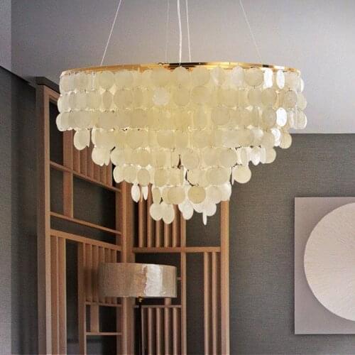 Nordic LED Shell Pendant Lights for Bedroom Living Room Restaurant Modern Romantic Pendant Lamps Indoor Decoration Lighting