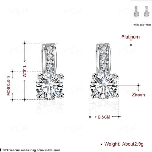 2021 NEW Fashion jewelry 925 SILVER Crystal heart pendant eardrop earrings Crystals From Swarovskis ELEMENTS for women gift