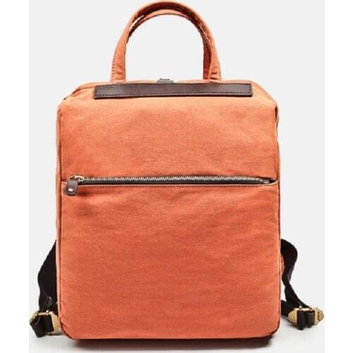 M461 New Arrive Simple Backpack Trendy Ladies Canvas Backpack Japanese And Korean Style Female Bag Canvas With Leather Bags