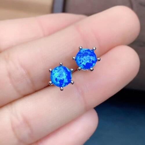 New Arrival Natural and Real Natural Real OPal Earrings S925 Sterling Silver Fine Elegant Jewelry for Women Wedding Earring