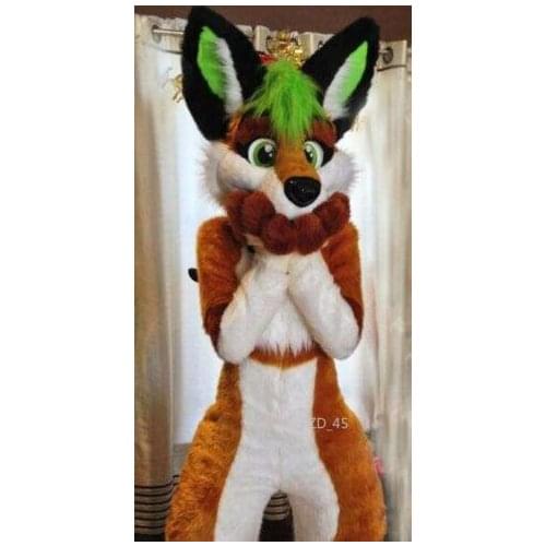 New Carnival Performance Mascot Halloween Long Haired Husky Cosplay Costume Adult Use Birthday Party Advertising Parade Set