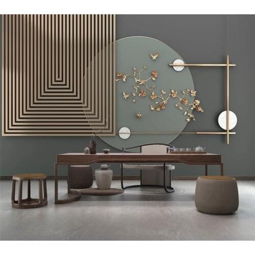 Custom wallpaper 3D modern minimalist geometric light luxury carved TV background wall обои living room bedroom mural фотообои