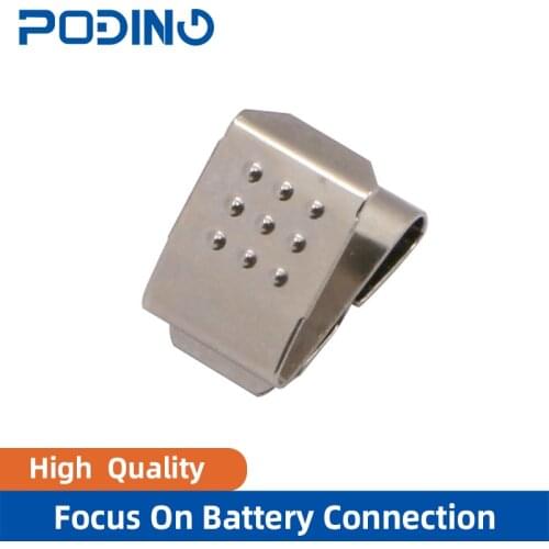 10pcs Spring Steel A AA CR2 CR123A Snap-On Leaf Spring Battery Contact for Positive Shrapnel, Battery Clip BC-209