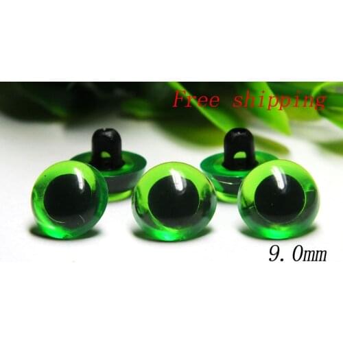 9mm green color buttons plastic animal eyes doll decorative accessories sewing material wholesale