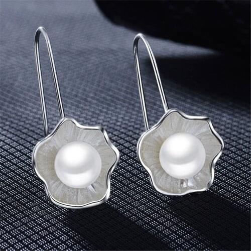 SHQIYAYI Korean Hook Drop Earrings For Women 925 Silver Party Gift Fashion Jewelry Classic Accessories 142