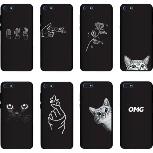 QAQsam Silicone For Huawei Honor 7A 5.45" Case Cover Painting Matte Phone For Huawei Honor 7A 7 A DUA-L22 Russian Cases Funda