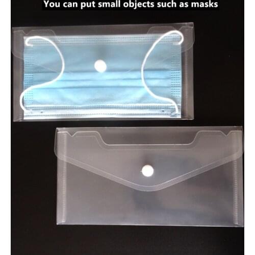 1PC Mask Storage Clip Foldable Storage Manager Portable Mask Holder Mask Folder Pencil Case Transparent Outdoor Tools
