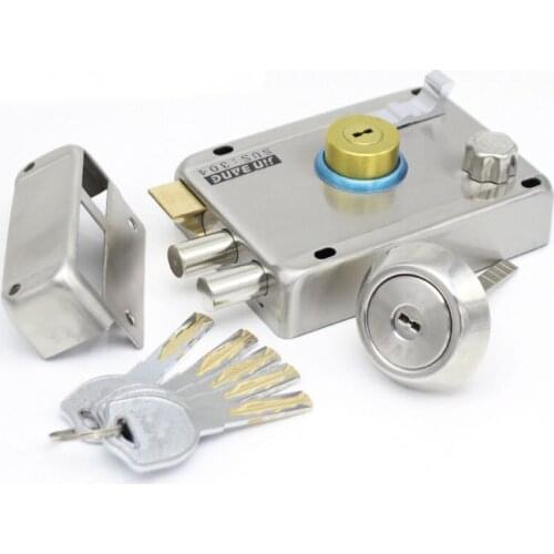 Old-fashioned Anti-theft Door Lock Stainless Steel Gate Lock for Iron Timber Gate Super B Locking Core