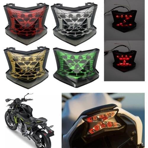 Motocross LED Brake Tail Lights Red Amber Turn Signals Indicators Taillight For Kawasaki z900 2017-2018 Z650 NINJA650 Parts