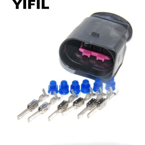 2/4/10pcs/lot 6 Pin/Way Male 3.5mm Kit LSU 4.2 Sensor Plug Case Waterproof Connector Socket Housing For AUDI VW 1J0 973 833
