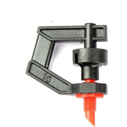 100pcs Red Thread Barbed Rotating Nozzle For 3/5mm Hose Or Inserted Pipe To Use Garden Home Drip Irrigation Misting Sprinkler