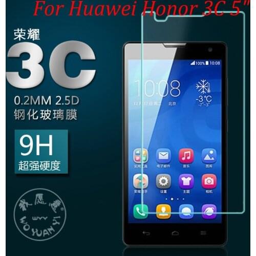 Tempered Glass film For Huawei Honor 3C 3 C Sophia tempered Glass 9H Screen Protector Film For Huawei Honor 3C 5"