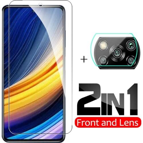 2 In 1 Camera Glass For Xiaomi Poco X3 Pro Protective Glass For Xiomi PoxoX3 XiaomiPoco X 3 X3Pro 6.5" Light Phone Screen Film