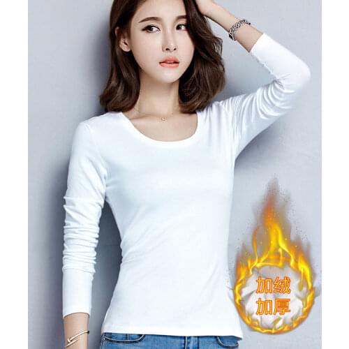 Aimilian Long-Sleeved T-shirt Womens New Black Top Tight Long Johns Woman Tshirts Tops Mujer Camisetas