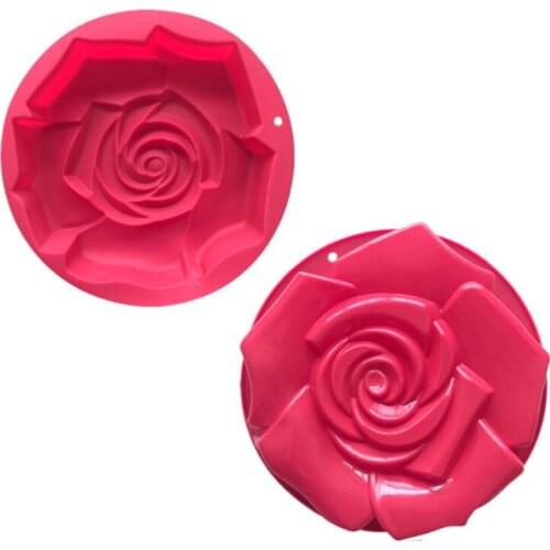 1pc Flower Bloom Rose Shape Silicone Mold 3D Cake Cupcake Jelly Candy Chocolate Decoration Kitchen Baking Tool Moulds