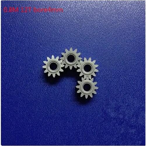 10 pcs/lot Mini gear 0.8 mould 4MM bore 12Tooth metal Motor Shaft Gear DIY Toys Parts