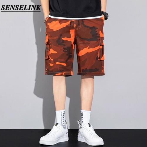 2021 Spring and Summer New Camouflage Cargo Shorts Men Casual Cotton Overalls Pants Fashion Loose Big Size Men Shorts M-8Xl