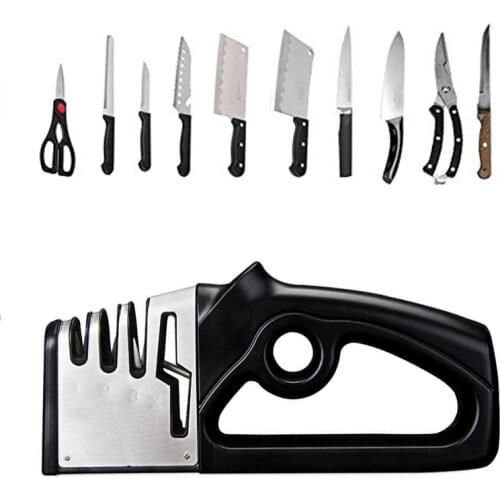 4 Stages Knife Sharpener Professional Kitchen Sharpening Stone Tungsten Steel Ceramic Kitchen Tools Scissors Grinder Accessories