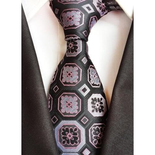 8CM Classic Design Mens Woven Tie Luxury Floral Silk Necktie for Wedding