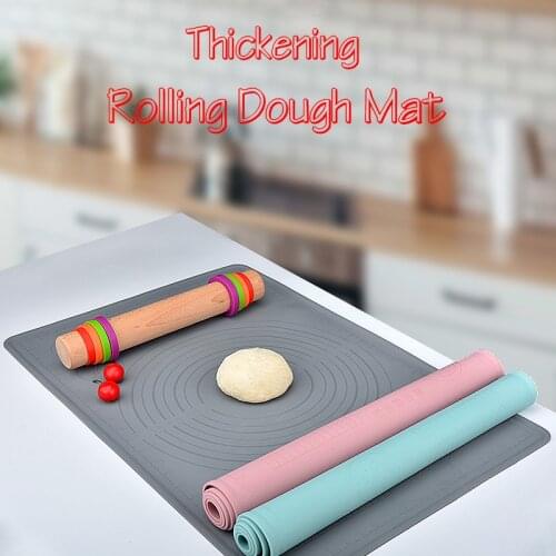 Non-Stick Silicone Rolling Dough Mat Sheet With Scale Fondant Cake Kneading Dough Pad Biscuit Cookie Maker Holder Baking Mat