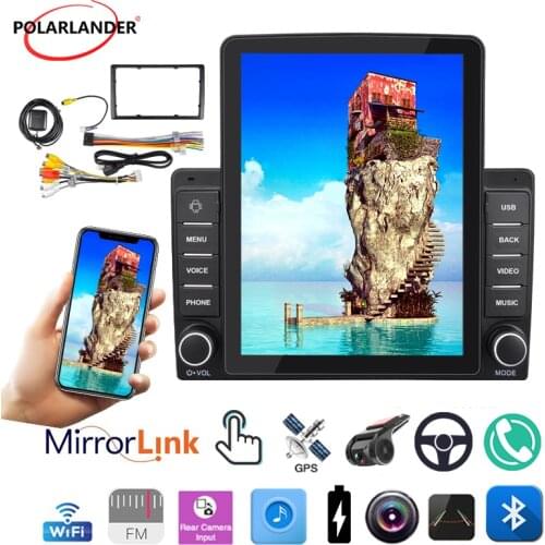 2 Din Car Radio Android 9.0 9.5-inch vertical screen Android Quad-core Bluetooth hands-free Car Navigation Player GPS navigation