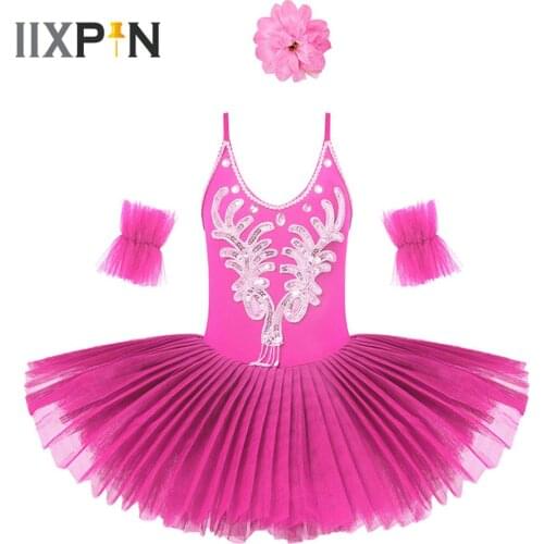 Fancy Rhinestone Ballet Leotard Swan Professional Ballet Tutu For Child Kid Ballerina Party Dance Costume Ballet Tutu Dress Girl