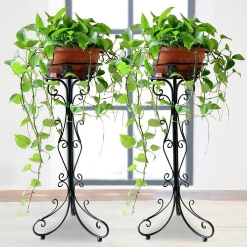 Iron flower stand flowerpot rack floor type European style living room balcony hanging orchid plant rack