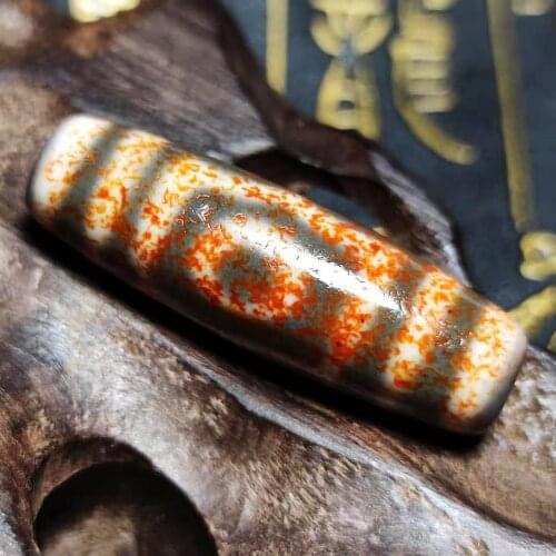 Natural Old Agate Beads Ji Black/white Ruyi 3 Eyes Totem Tibetan Agate DZI Beads for Men&Women Amulet Bracelet Necklace Making