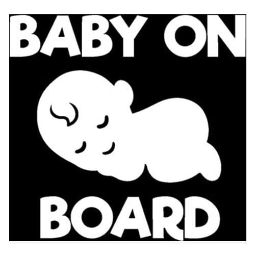 Black/Sliver BABY ON BOARD Car Sticker Small/Big Size Removable Waterproof Window Body Decal CL832