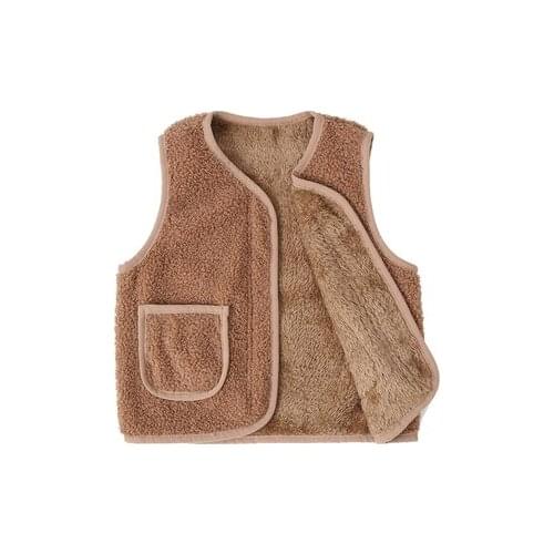 Children waistcoat Fur Baby Waistcoat Winter kids Vest for Girl Boy Toddler baby Clothes sleeveless Jacket