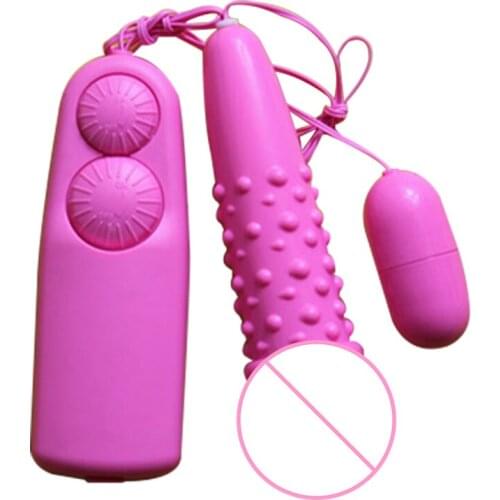 Dual Vibrator Vibrating Egg Masturbating Massager Stimulation Female Adult ToyAdult Sex Toy For Men Women Sex Shop