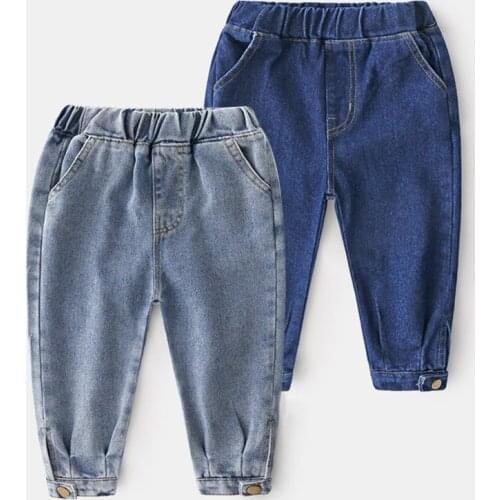Toddler Boys Jeans Casual Elastic Waist Denim Pants for Boy 2 3 4 5 6 7 8 Years Children Jeans 2020 Kids Fashion Harem Pants New