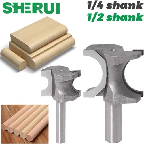 1PCS Half Round Side Cutter Bit Router Bit 12.7mm/6.35mm shank Woodworking bits
