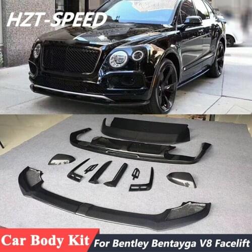 FRP Or Carbon Fiber Front Rear Bumper Side Skirts Air Vents Car Body Kit For Bentley Bentayga V8 Facelif W12 Tuning