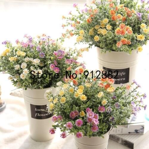 Artificial wild Chrysanthemum Garden Wedding bouquet Home Decoration fake grass artificial grass artificial plants