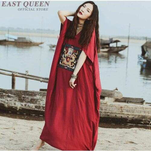 Chinese style oriental dresses dragon costume modern qipao Japanese kimono modern Boho chic mexican hippie dress DD1174