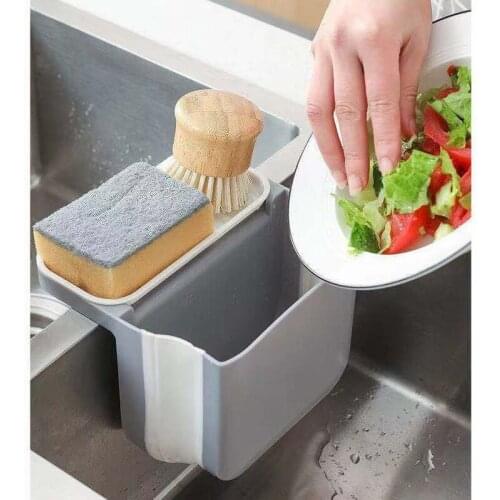 Kitchen Storage Basket Dry Wet Separation of Drain Basket In Sink Soap Rack Drain Sponge Faucet Kitchen Tool Accessories