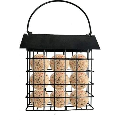 Square Bread Block Bird Feeder Outdoor Bird Food Device Suet Feeder Bird Cage House Bird Feeder with Roof Square Food Dispenser