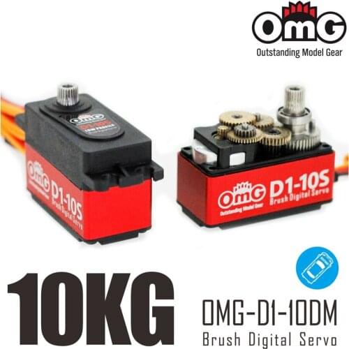 OMG D1-10S 10KG HV Metal Gear Short-body Brushed Digital Servo For Climbing Short truck Off-road 1;10 RC Car